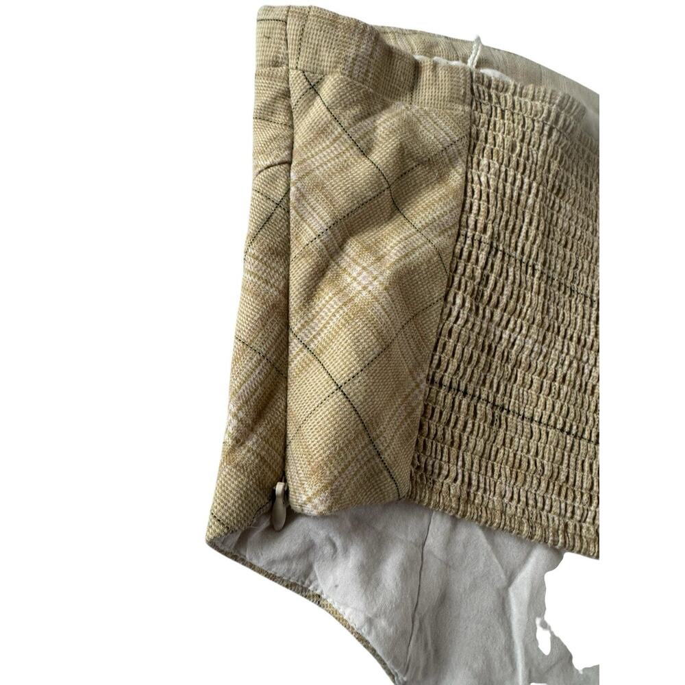 Free People Beige Checkered Crop Top - Picture 7 of 11
